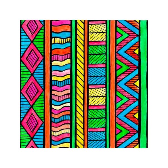 Papel de Parede Adesivo Tribal Colorido 212468281