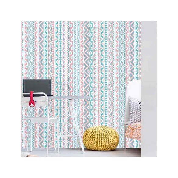 Papel de Parede Adesivo Tribal Tons Pastéis 212484652