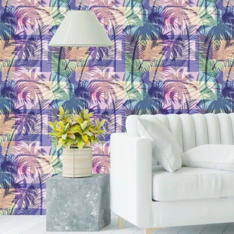 Papel de Parede Adesivo Tropical Colorido N019067