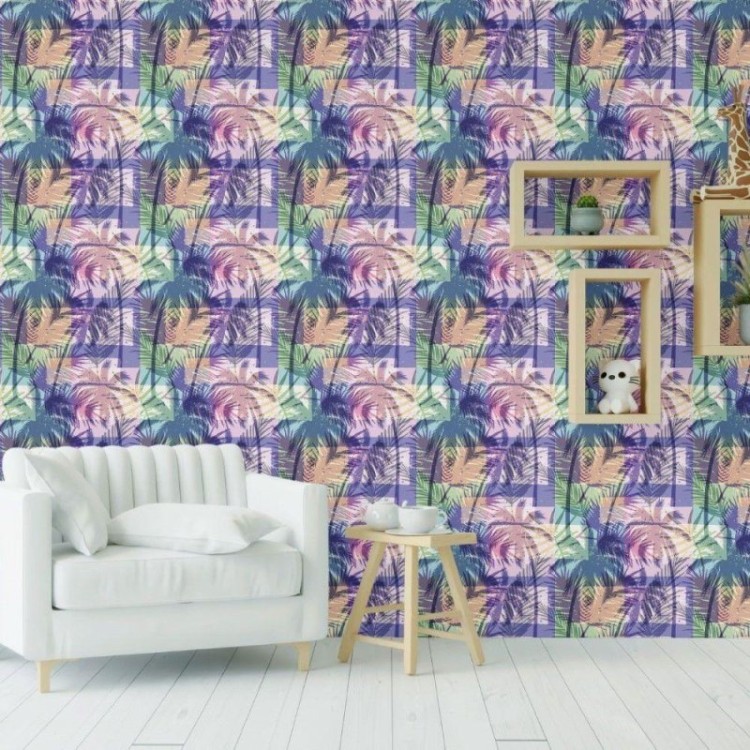 Papel de Parede Adesivo Tropical Colorido N019067