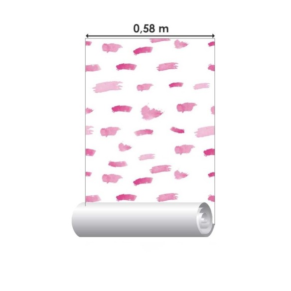 Papel de Parede Adesivo Abstrato Rosa N018054