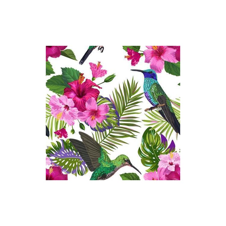 Papel de Parede Adesivo Tropical Flores N264