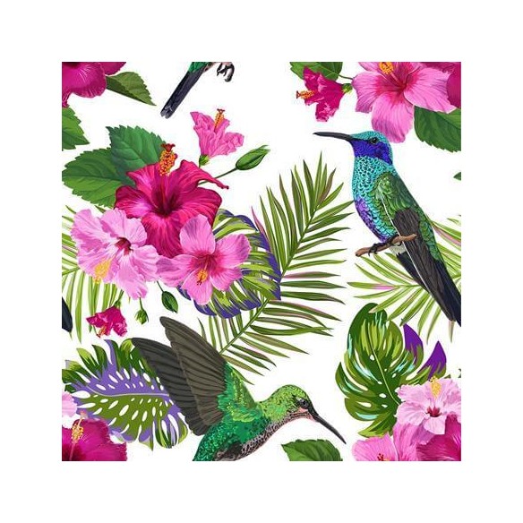 Papel de Parede Adesivo Tropical Flores N264