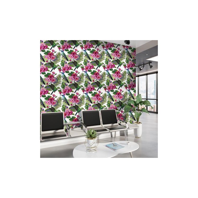 Papel de Parede Adesivo Tropical Flores N264