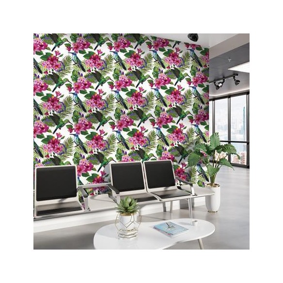 Papel de Parede Adesivo Tropical Flores N264