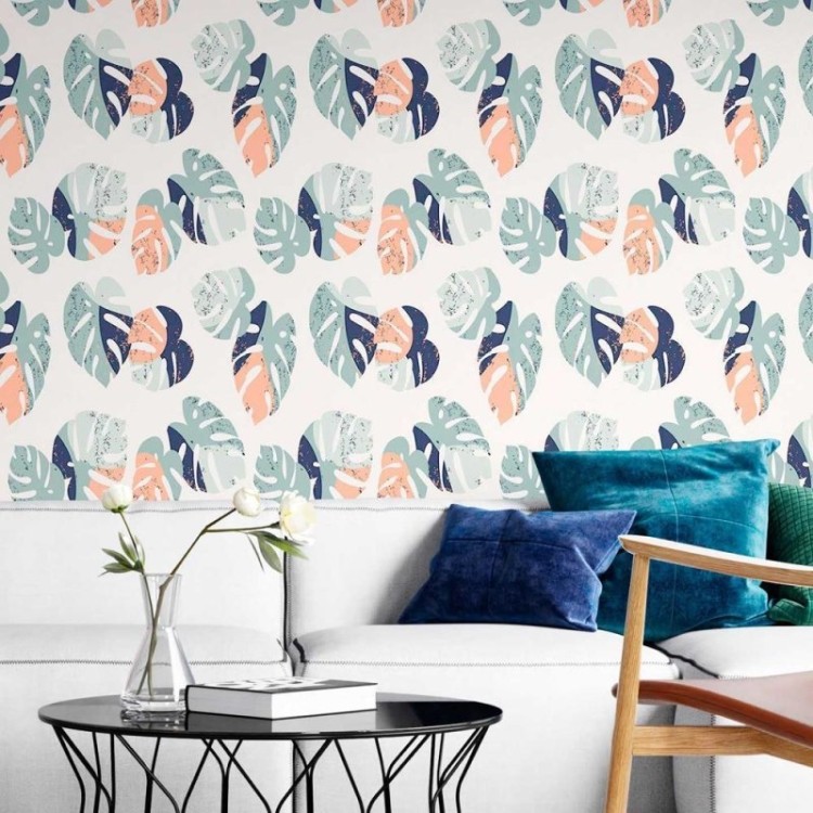 Papel de Parede Adesivo Tropical Folhas...