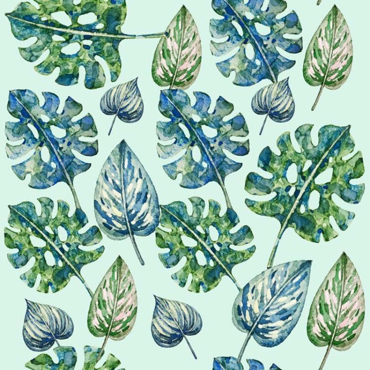 Papel de Parede Adesivo Tropical Folhas...