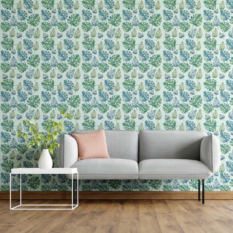 Papel de Parede Adesivo Tropical Folhas...