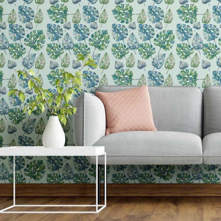 Papel de Parede Adesivo Tropical Folhas...