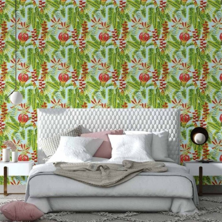 Papel de Parede Adesivo tropical folhas N014049