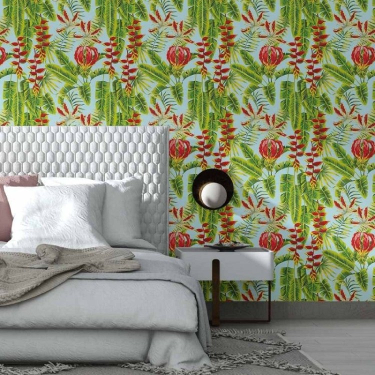 Papel de Parede Adesivo tropical folhas N014049