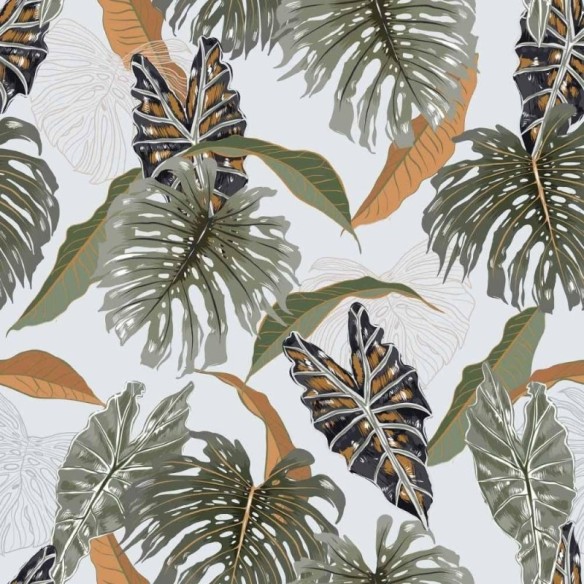 Papel de Parede Adesivo Tropical Folhas N015008