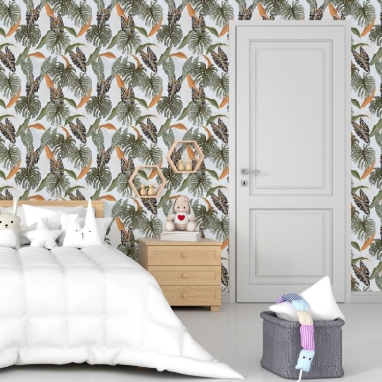 Papel de Parede Adesivo Tropical Folhas N015008