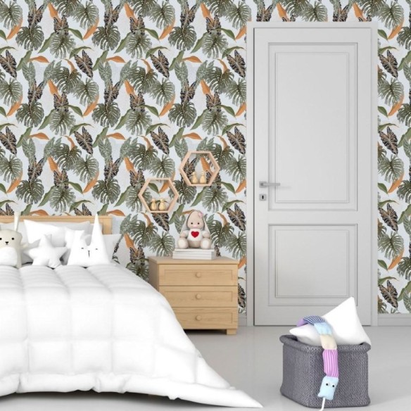 Papel de Parede Adesivo Tropical Folhas N015008