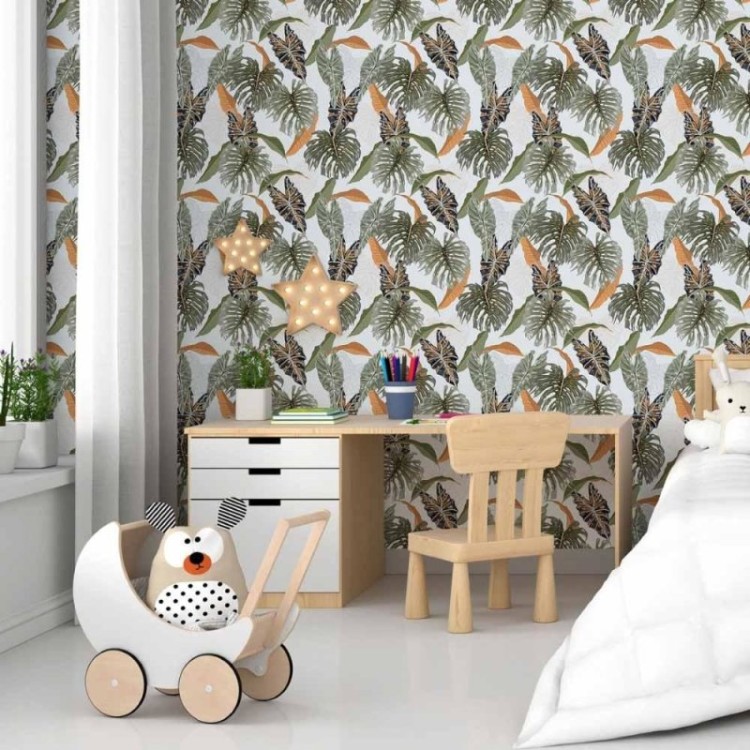 Papel de Parede Adesivo Tropical Folhas N015008