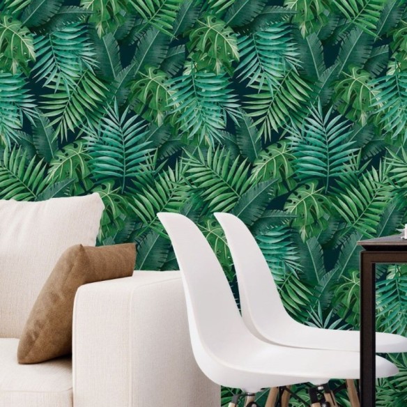 Papel de Parede Adesivo Tropical Folhas N018036