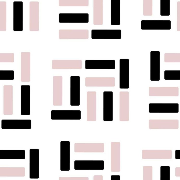 Papel de Parede Adesivo Abstrato Rosa Preto N05188