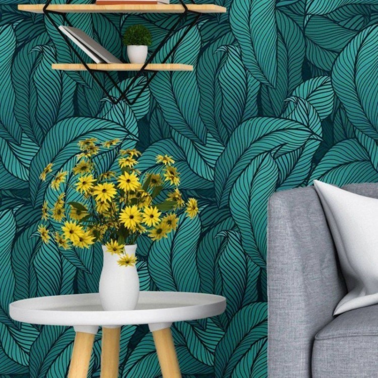 Papel de Parede Adesivo Tropical Folhas N018125