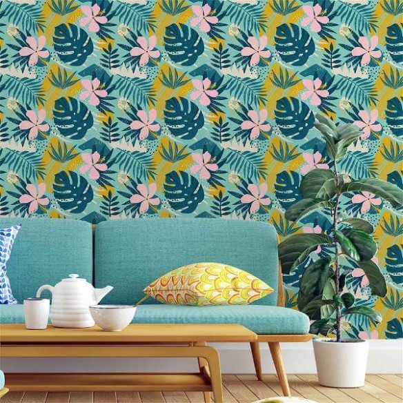 Papel de Parede Adesivo Tropical N817
