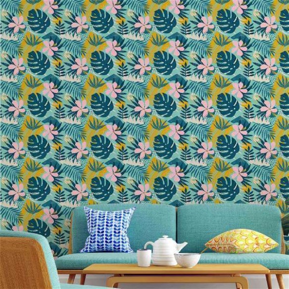 Papel de Parede Adesivo Tropical N817