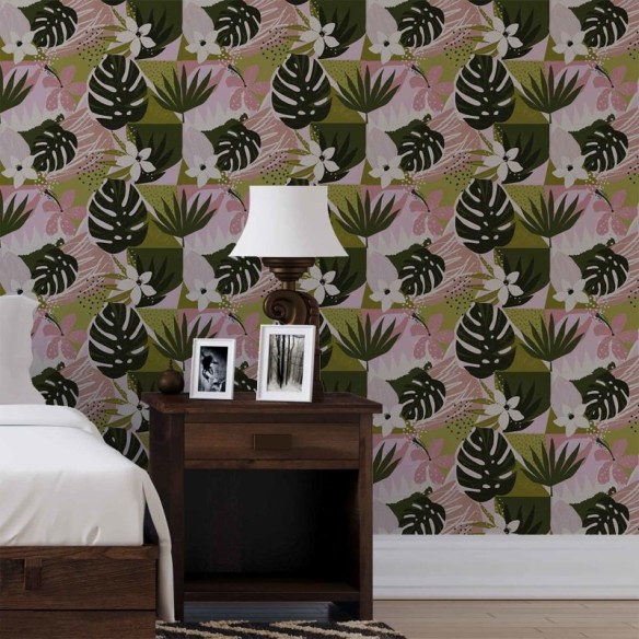 Papel de Parede Adesivo Tropical N818