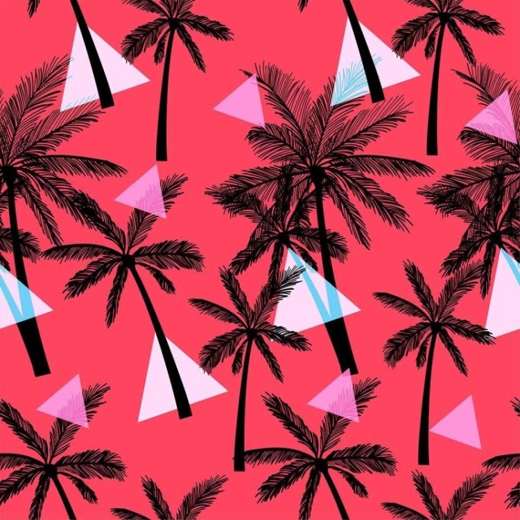 Papel de Parede Adesivo Tropical Palmeiras...