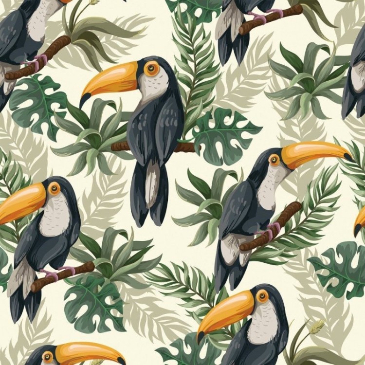 Papel de Parede Adesivo Tropical Tucanos N019084