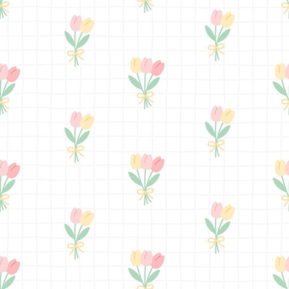 Papel de Parede Adesivo Tulipas N09089