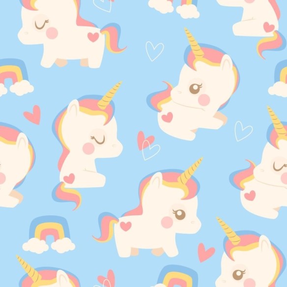 Papel de Parede Adesivo Unicórnio baby N03041