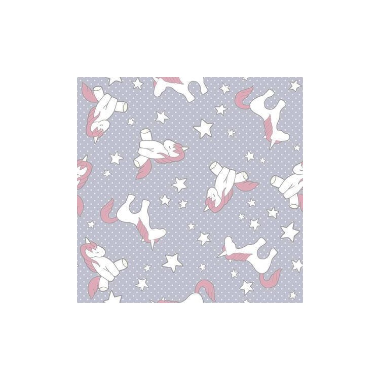 Papel de Parede Adesivo unicornio cinza 366048248