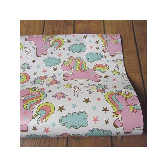 Papel de Parede Adesivo unicornio colorido 428194525