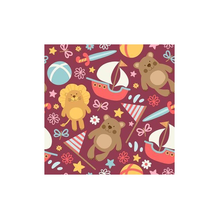 Papel de Parede Adesivo Urso Leão Barcos 185681312