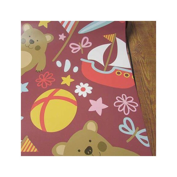 Papel de Parede Adesivo Urso Leão Barcos 185681312