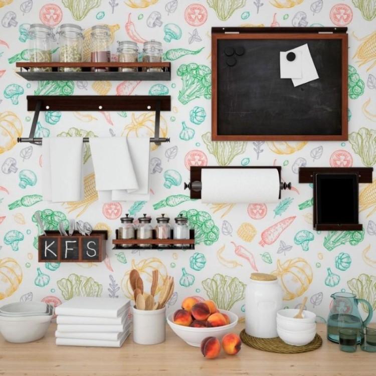 Papel de Parede Adesivo Vegetais Cozinha N013255