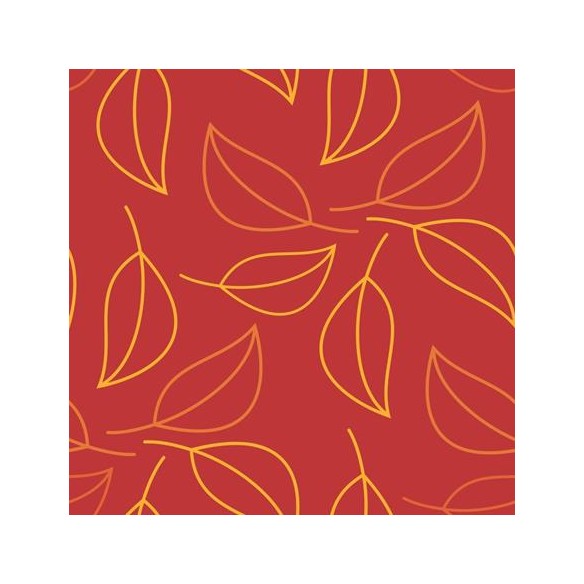 Papel de Parede Adesivo Vermelho Folhas 29
