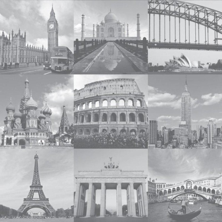 Papel de Parede Adesivo Viagem Países N011021