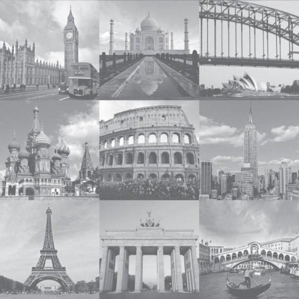Papel de Parede Adesivo Viagem Países N011021