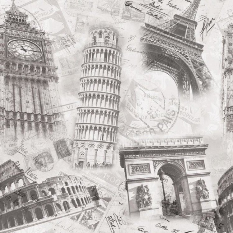Papel de Parede Adesivo Viagem Países N011025