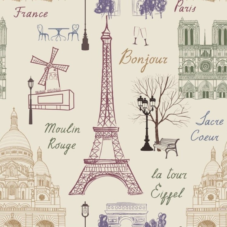 Papel de Parede Adesivo Viagem Paris N018114