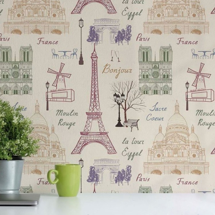 Papel de Parede Adesivo Viagem Paris N018114