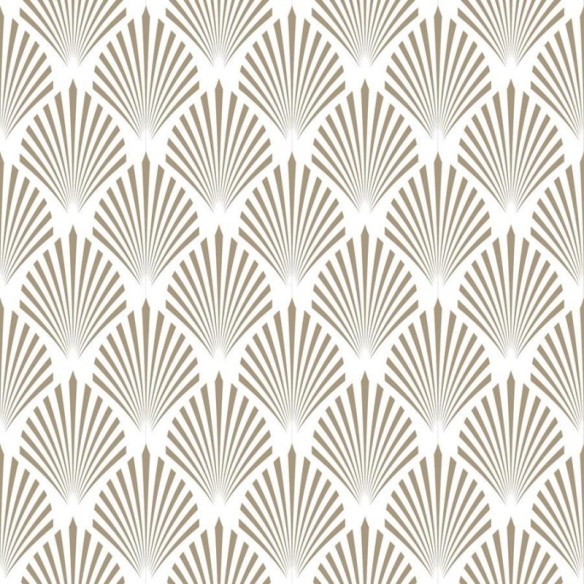 Papel de Parede Adesivo Vintade Geométrico Leque N06125