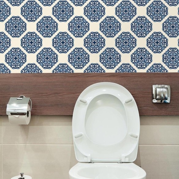 Papel de Parede Adesivo Vintage azul 211852918