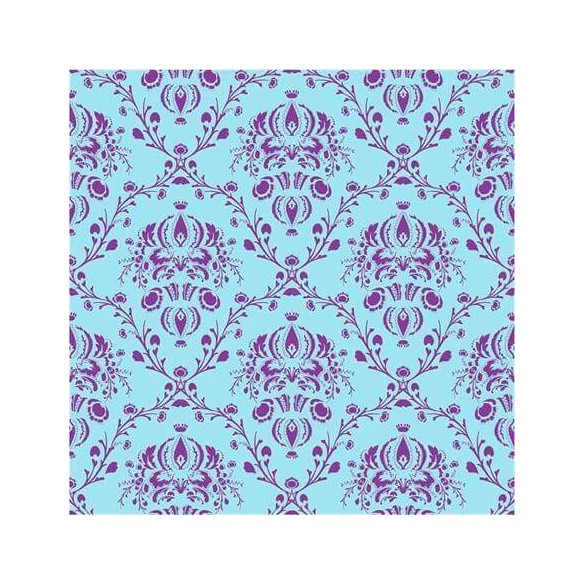Papel de Parede Adesivo Vintage Azul e Roxo 9