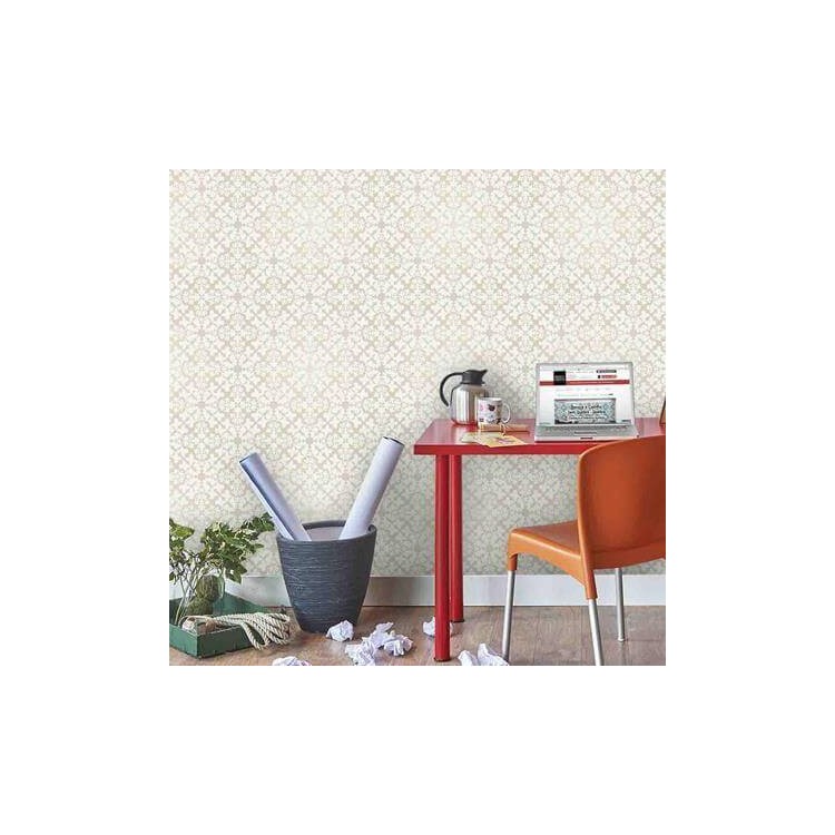 Papel de Parede Adesivo Vintage Bege 132999887
