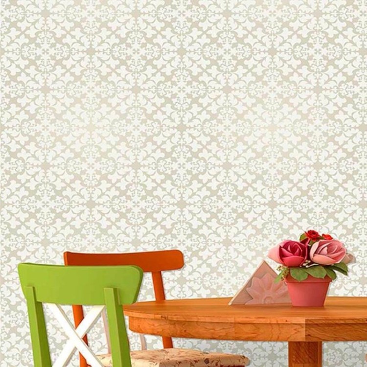 Papel de Parede Adesivo Vintage Bege 132999887