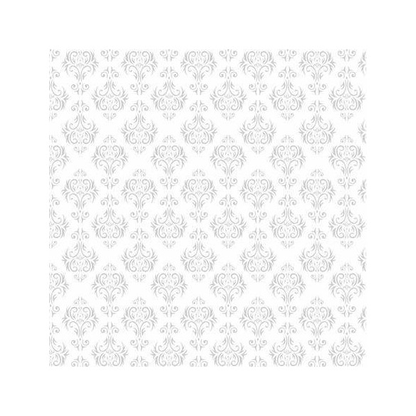 Papel de Parede Adesivo Vintage Branco e Cinza 59560642