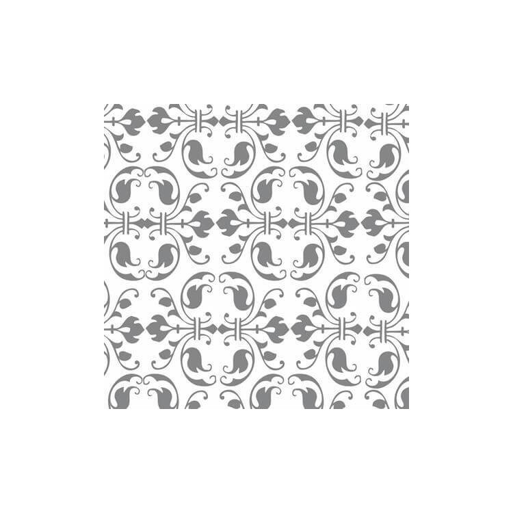 Papel de Parede Adesivo Vintage Branco e Cinza 912