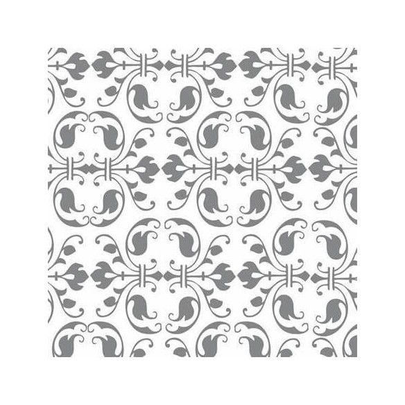 Papel de Parede Adesivo Vintage Branco e Cinza 912