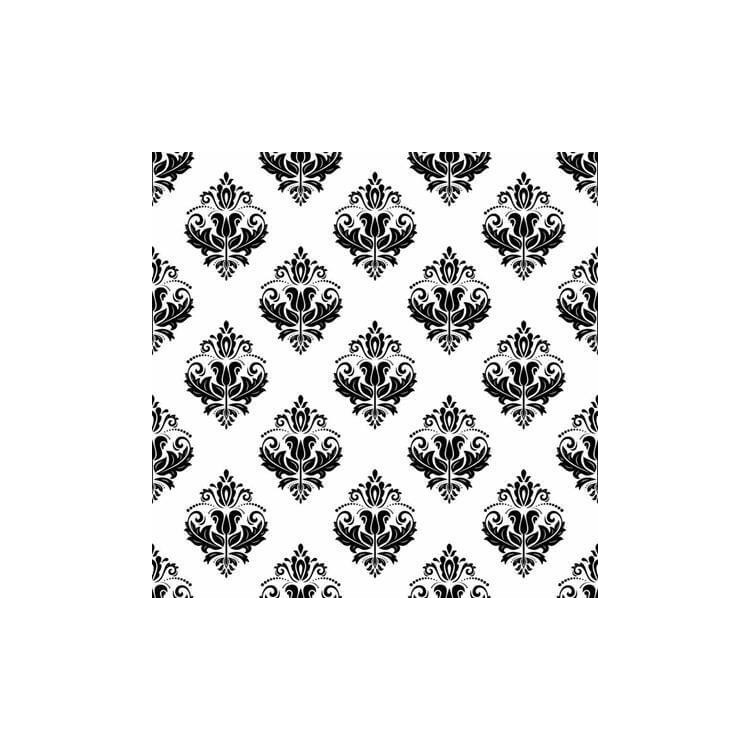 Papel de Parede Adesivo Vintage branco e preto...
