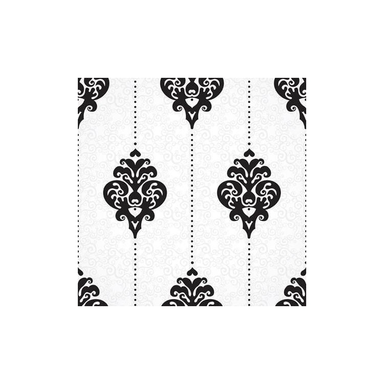 Papel de Parede Adesivo Vintage branco e preto...